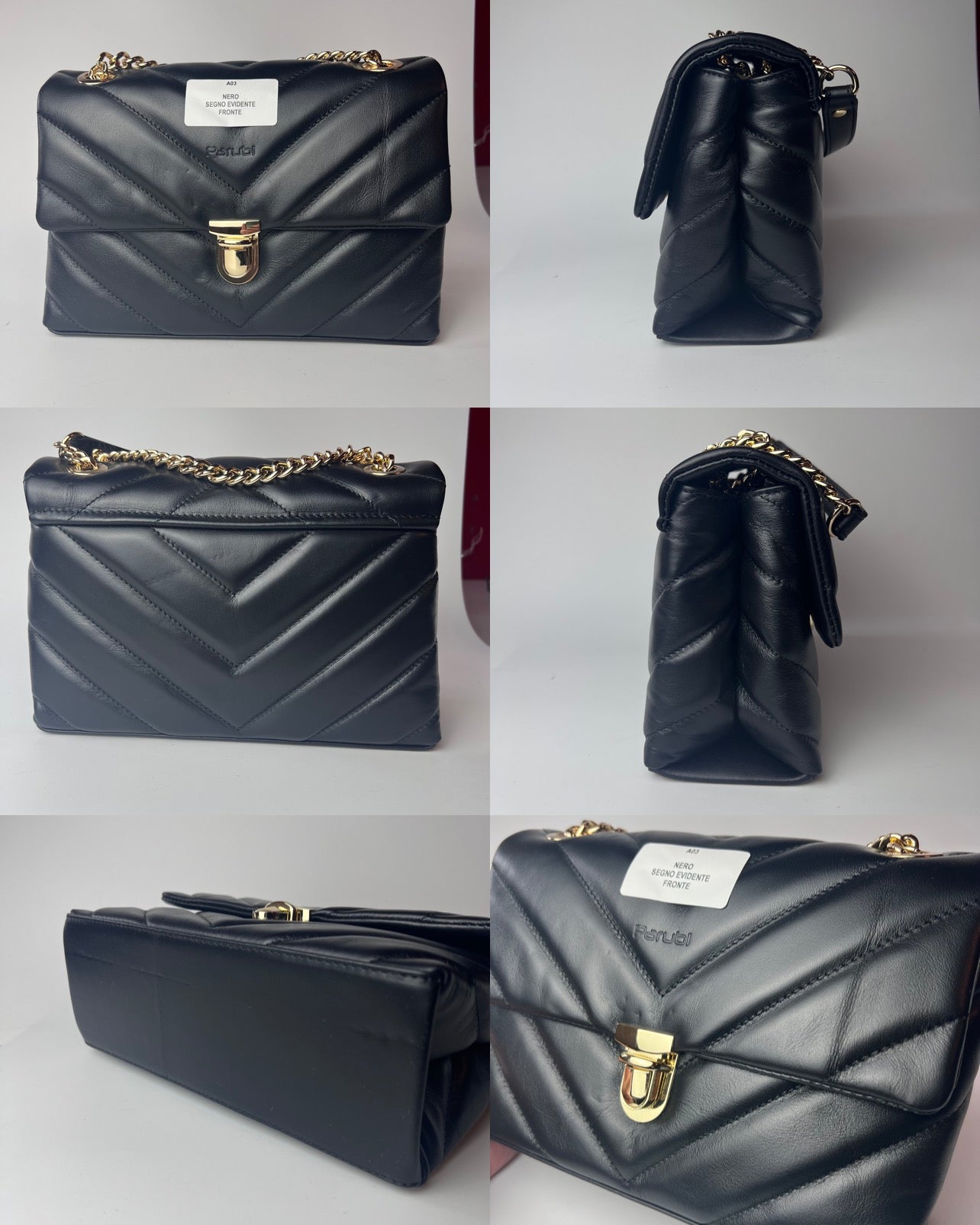Borsa Donna a Tracolla e Spalla - Outlet con Piccoli Difetti - Modello Elda Parubi Borse Nero - vista 15